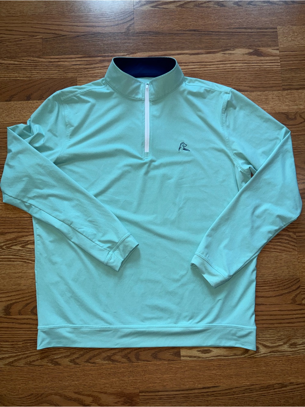 Men's Rhoback “The Antigua” Lightweight Mint Quarter Zip Long-Sleeve Top Large